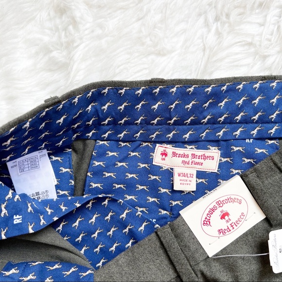 NWT BROOKS BROTHERS Red Fleece men’s pants size 34 x 32 MSRP $140 - Picture 5 of 7